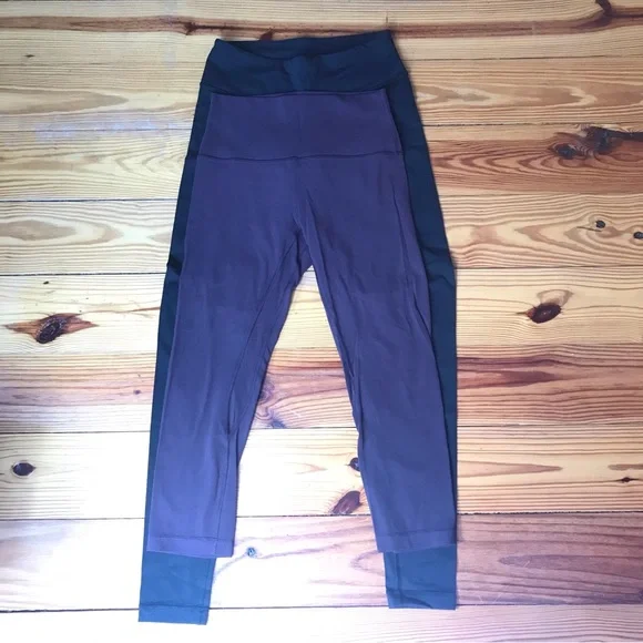Lululemon Athletica Purple and Black Leggings, EUC, 6 - Picture 2 of 12